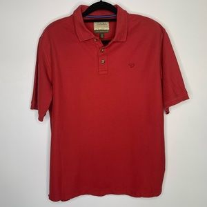 Cabela's Outfitter Polo Shirt Red Short Sleeve